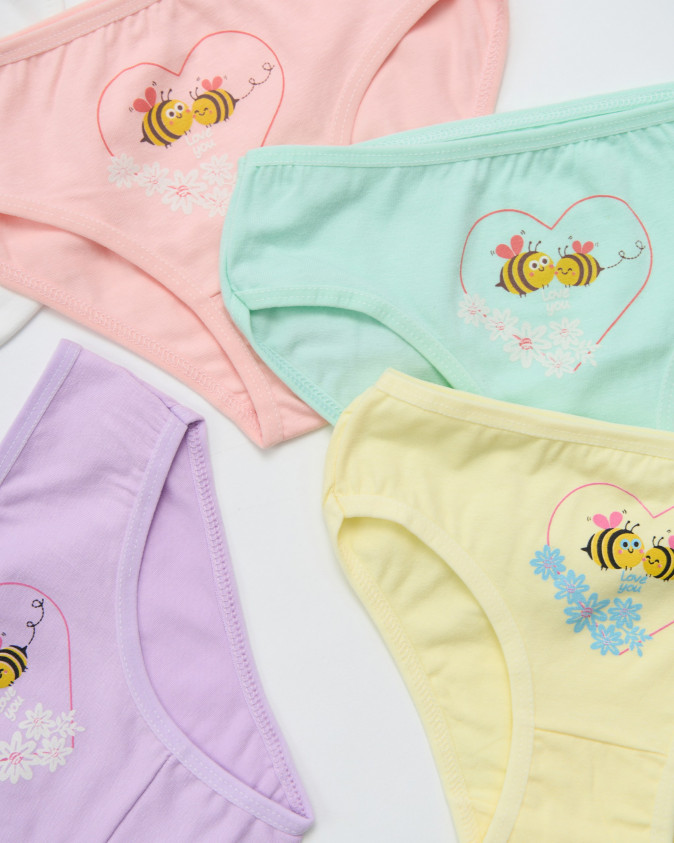 Пастельні дитячі трусики на дівчинку - Бджілки