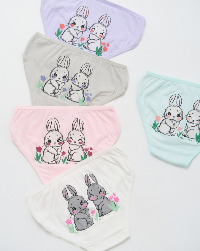 Дитячі трусики на дівчинку - Два зайчика