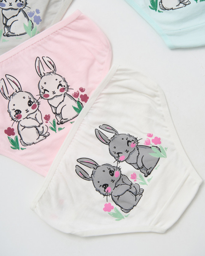 Дитячі трусики на дівчинку - Два зайчика