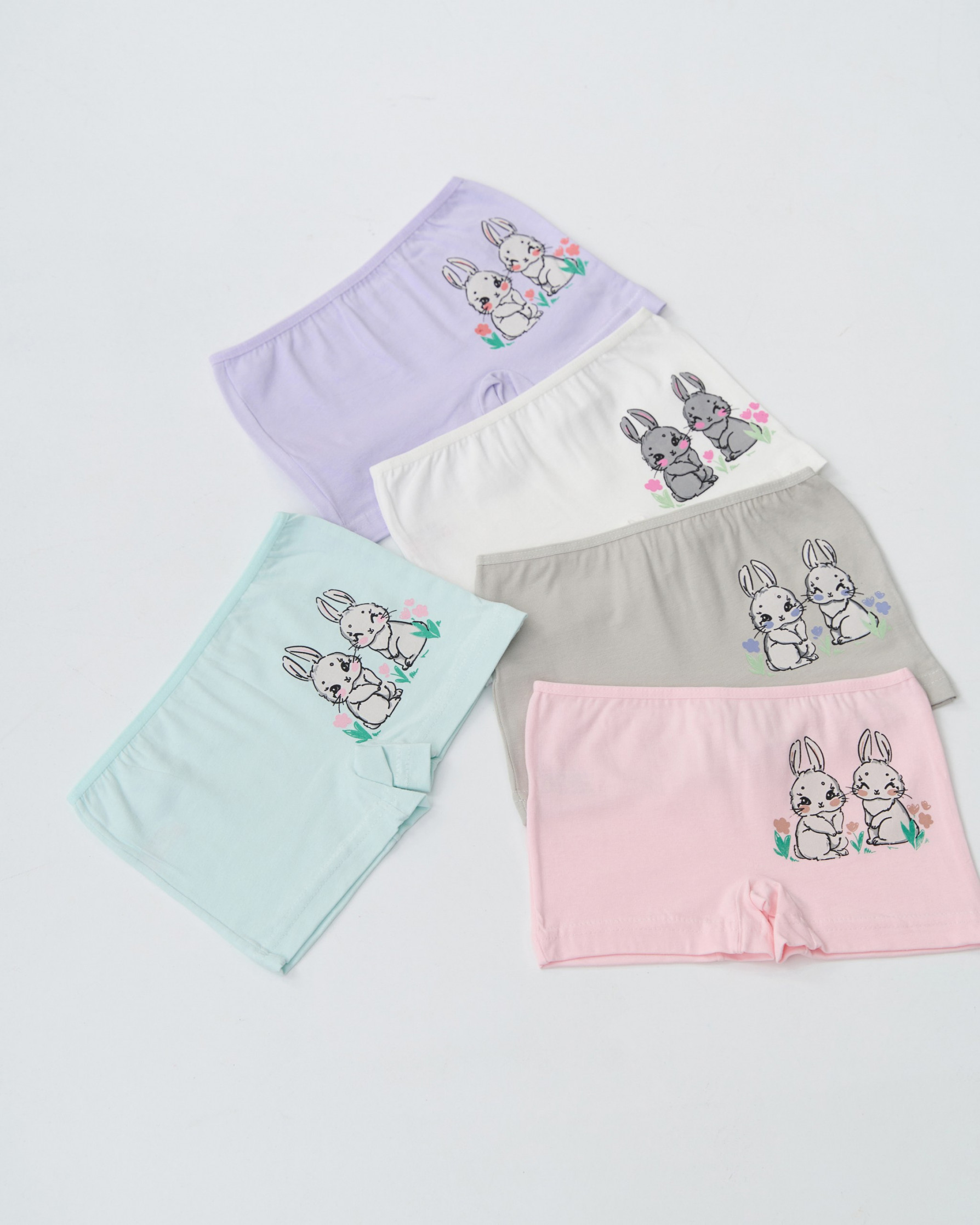 Шортики пастель для девочки - Два зайчика