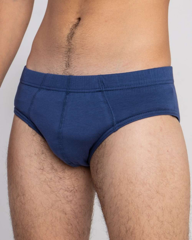 Трусы-слипы мужские однотонные - Синий