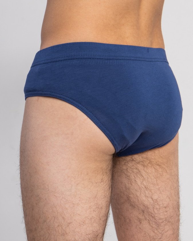 Трусы-слипы мужские однотонные - Синий