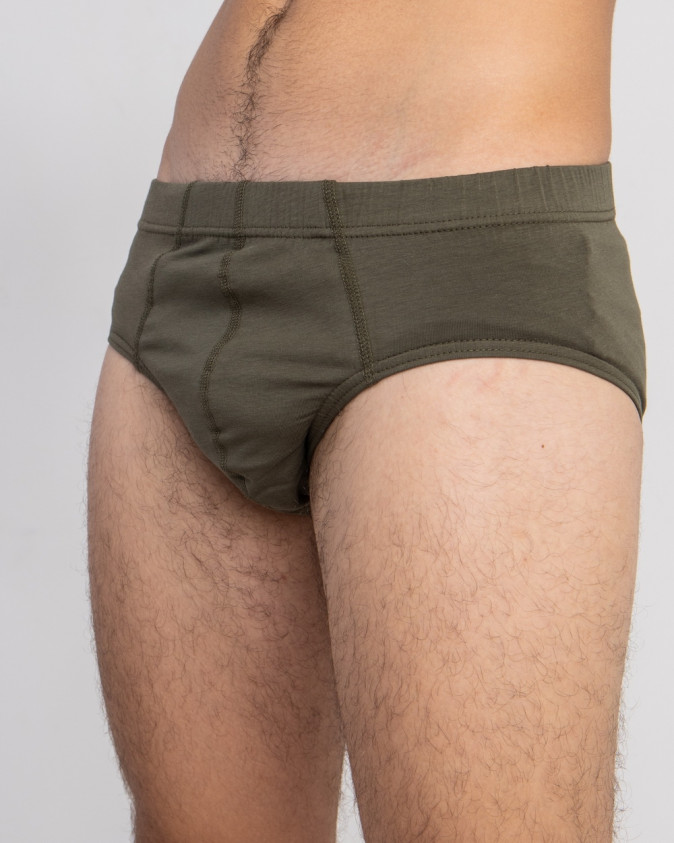 Трусы-слипы мужские однотонные - Хаки