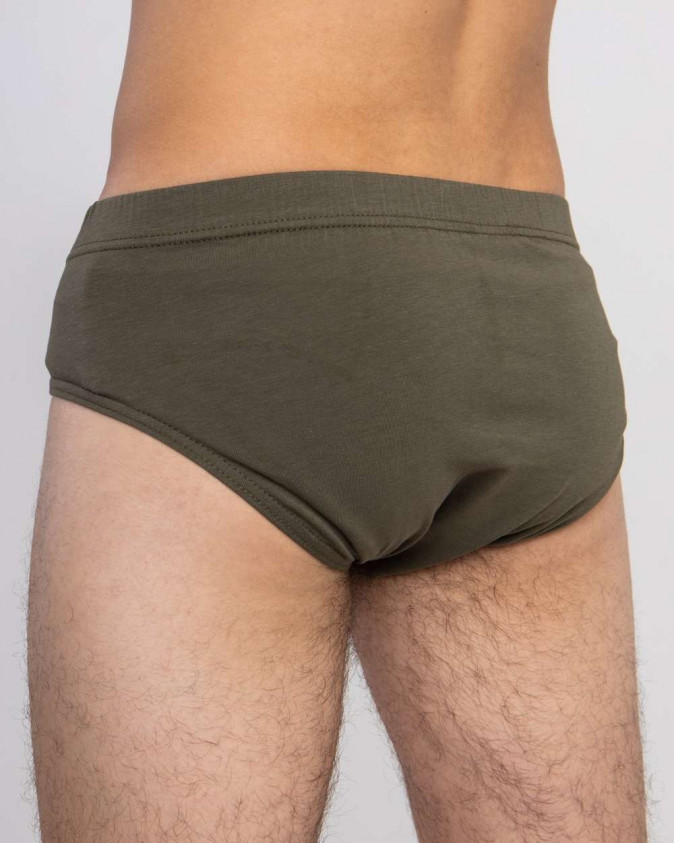 Трусы-слипы мужские однотонные - Хаки