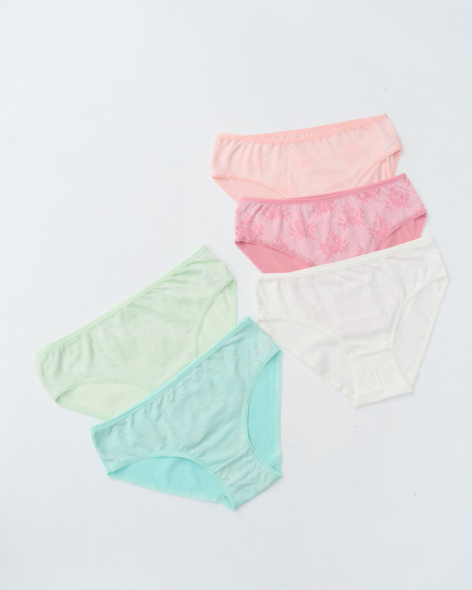 Женские трусики Plus Size с цветочным орнаментом