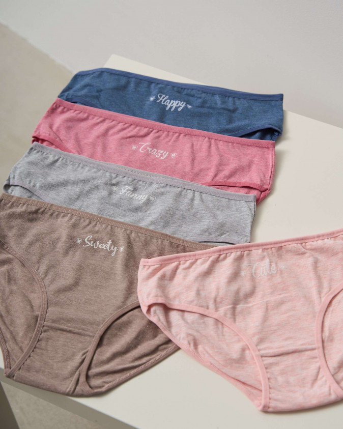 Жіночі трусики Plus Size однотонні - з написом