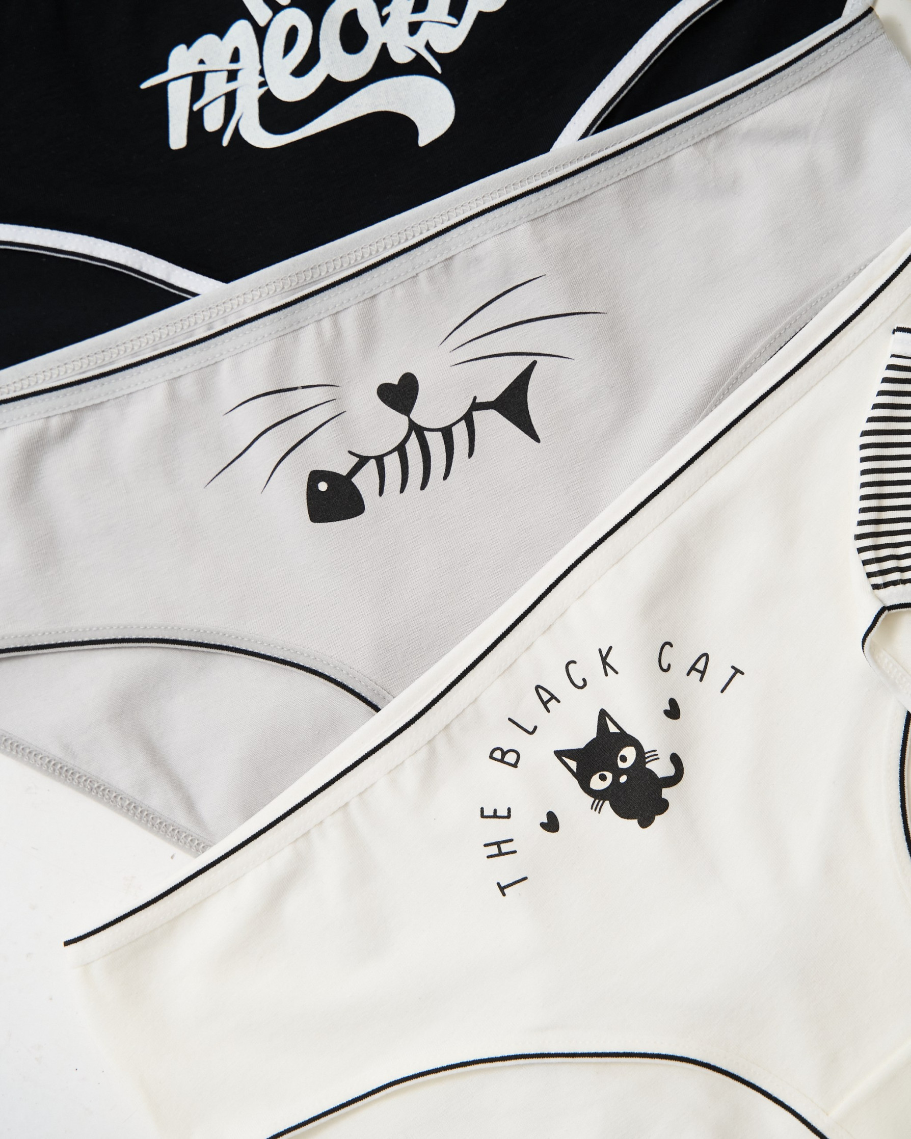 Жіночі трусики Plus Size - мікс з котиками