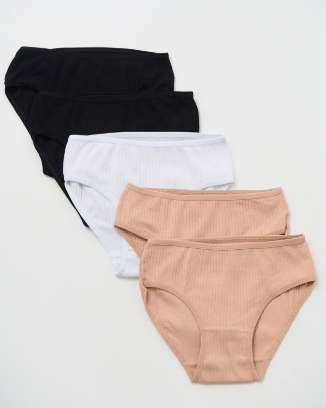 Трусики на дівчинку дитячі - в рубчик базові