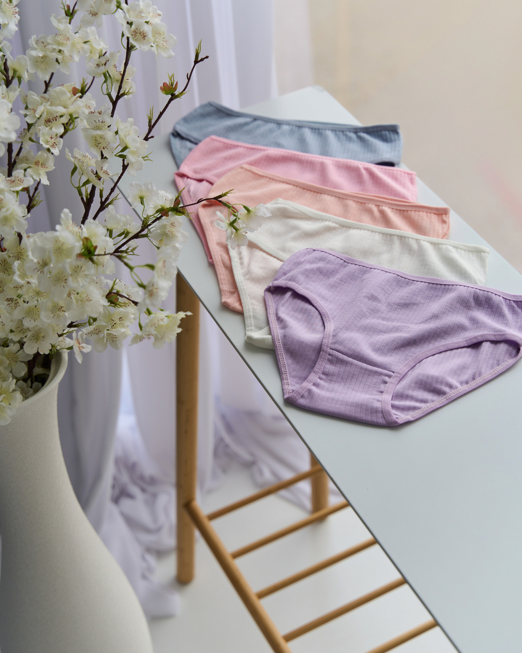 Трусики на дівчинку дитячі - в рубчик однотонні