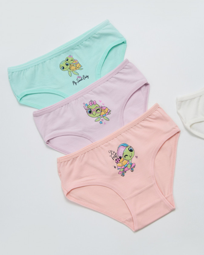 Дитячі трусики для дівчаток - Веселі черепашки