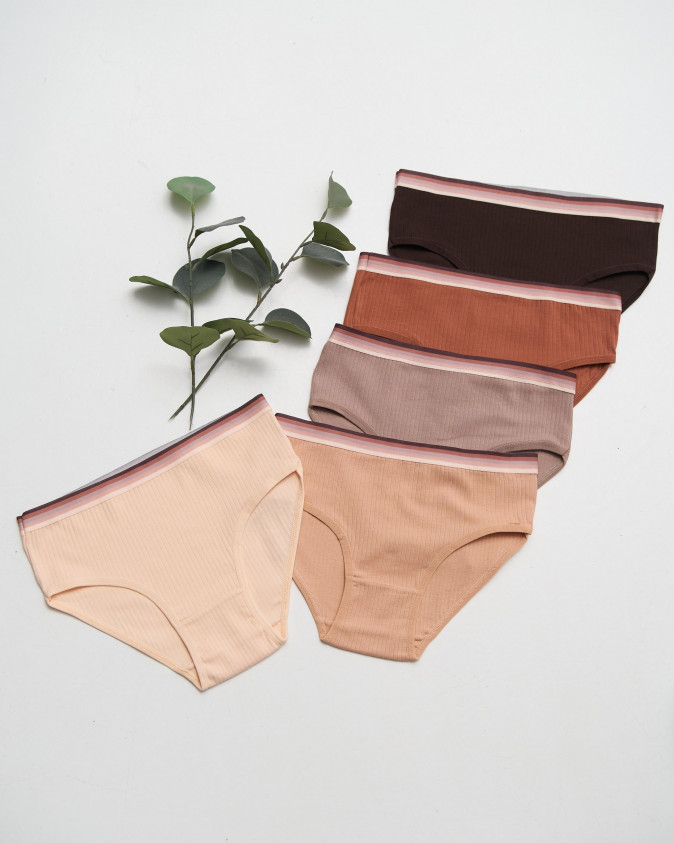 Трусики на дівчинку-підлітка в рубчик - смужки по резинці