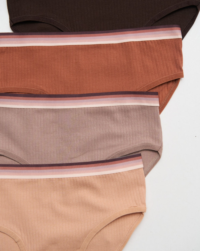 Трусики на дівчинку-підлітка в рубчик - смужки по резинці