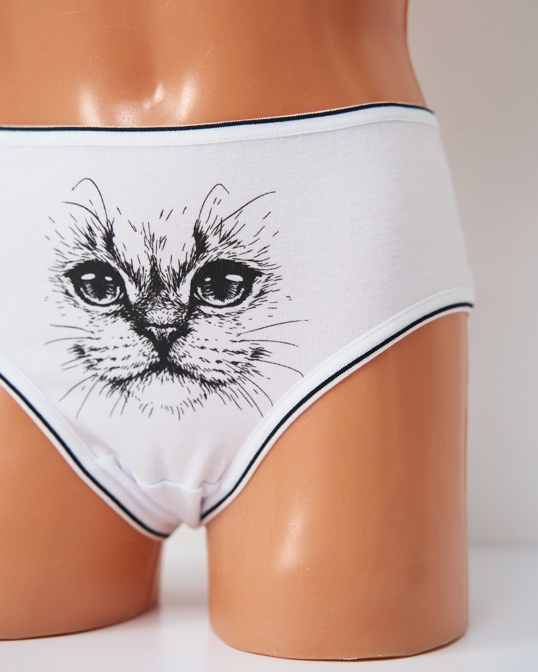 Дитячі трусики для дівчинки - мордочки котиків