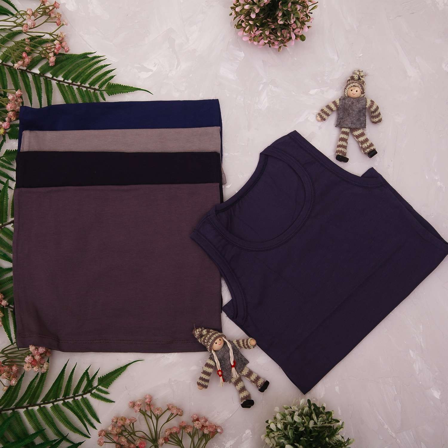 Майка дитяча однотонна - темне асорті