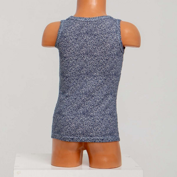 Майка на дівчинку, темно-синя з котиками