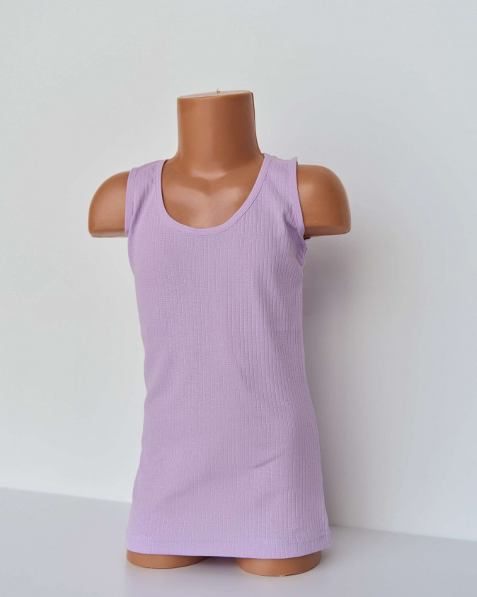 Майка на дівчинку широка бретель - в рубчик