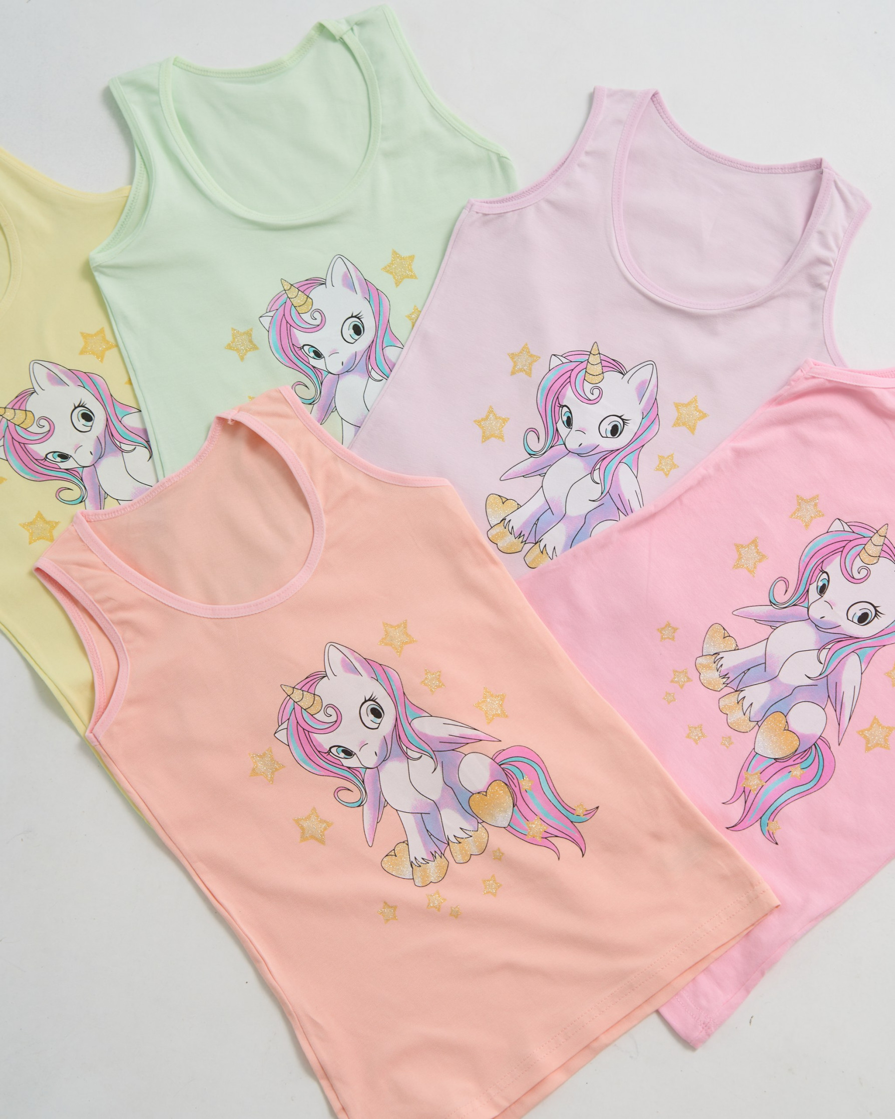 Майка на дівчинку широка бретель - Єдиноріжка