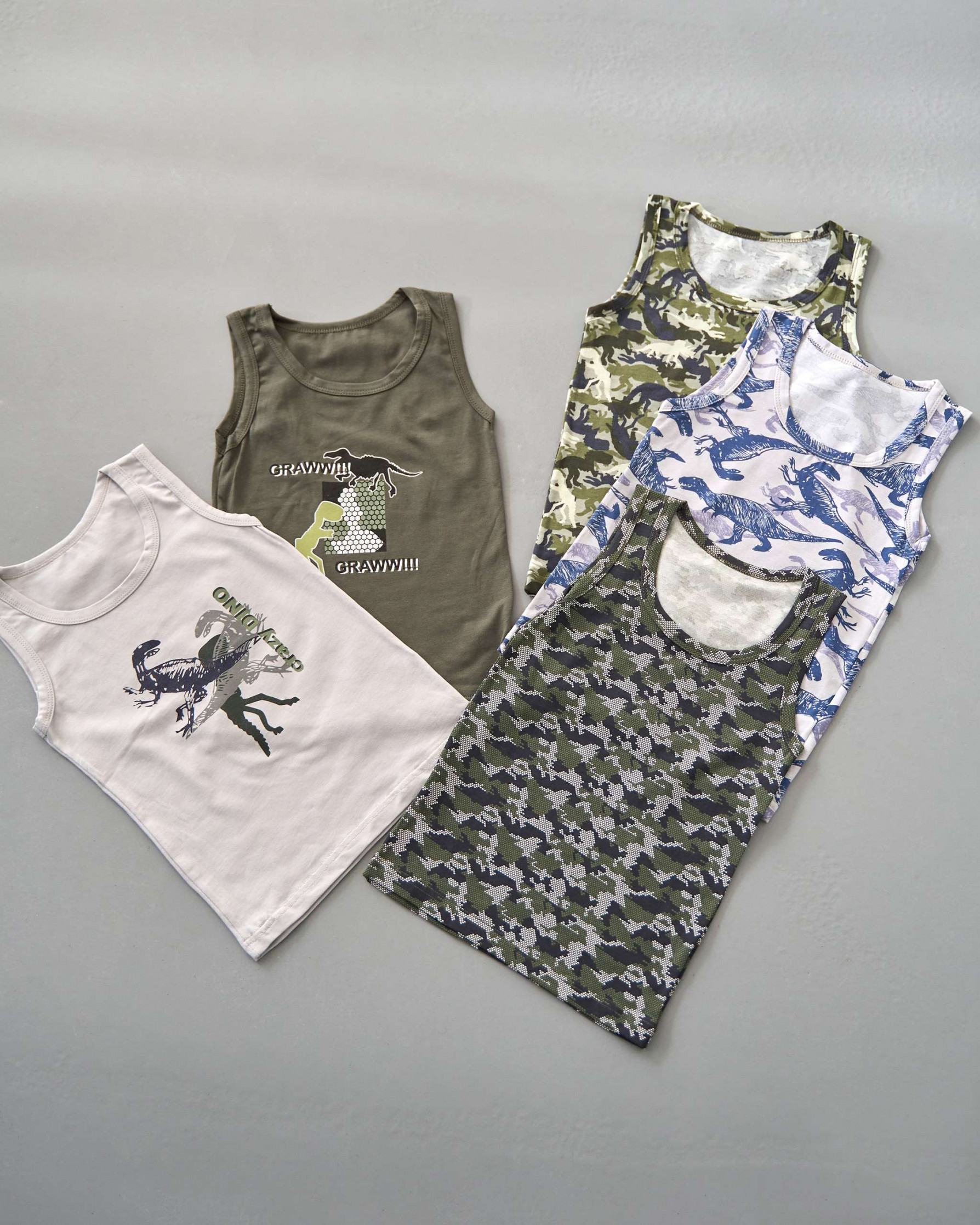 Майка підлітокова на хлопчика хакі - Динозаври