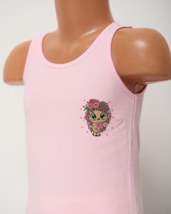 Майка на дівчинку широка бретель - Тваринки