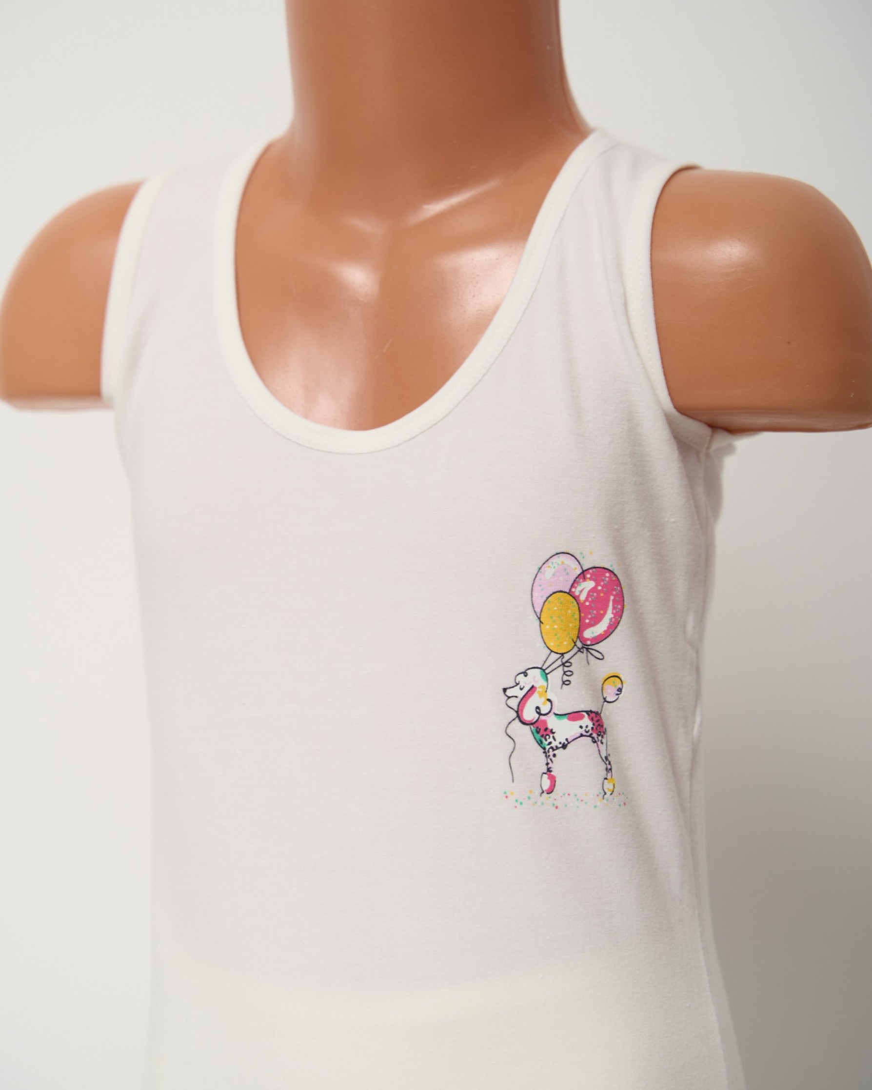 Майка на девочку широкая бретель - милый принт