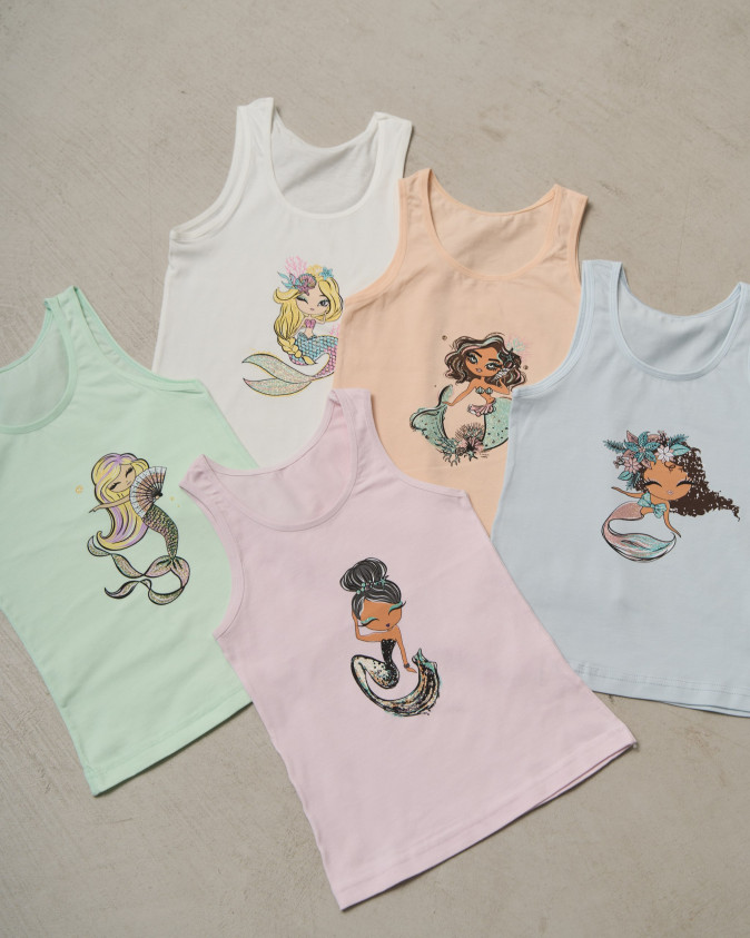 Майка на дівчинку, широка бретель - Русалки