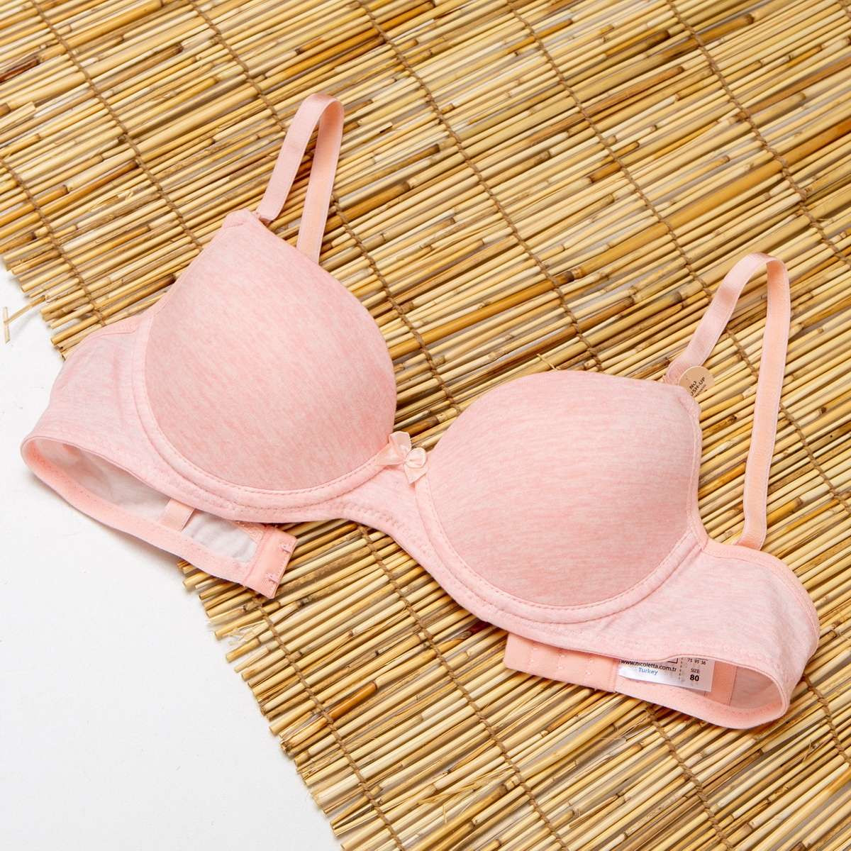 Бюстгальтер бавовняний, Персик - без Push-up (80-95)