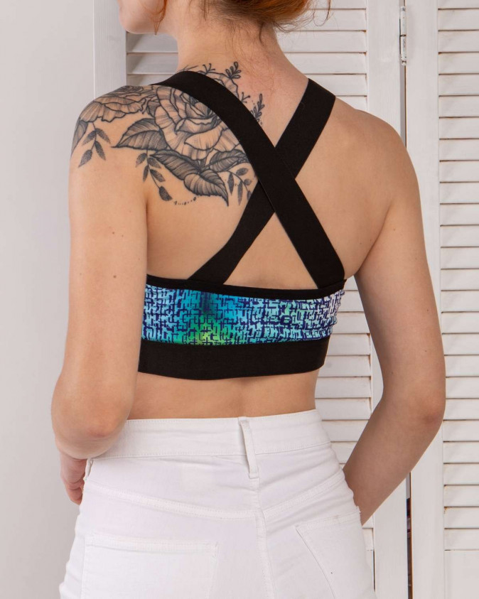 Спортивний жіночий топік - Яскрава мозаїка