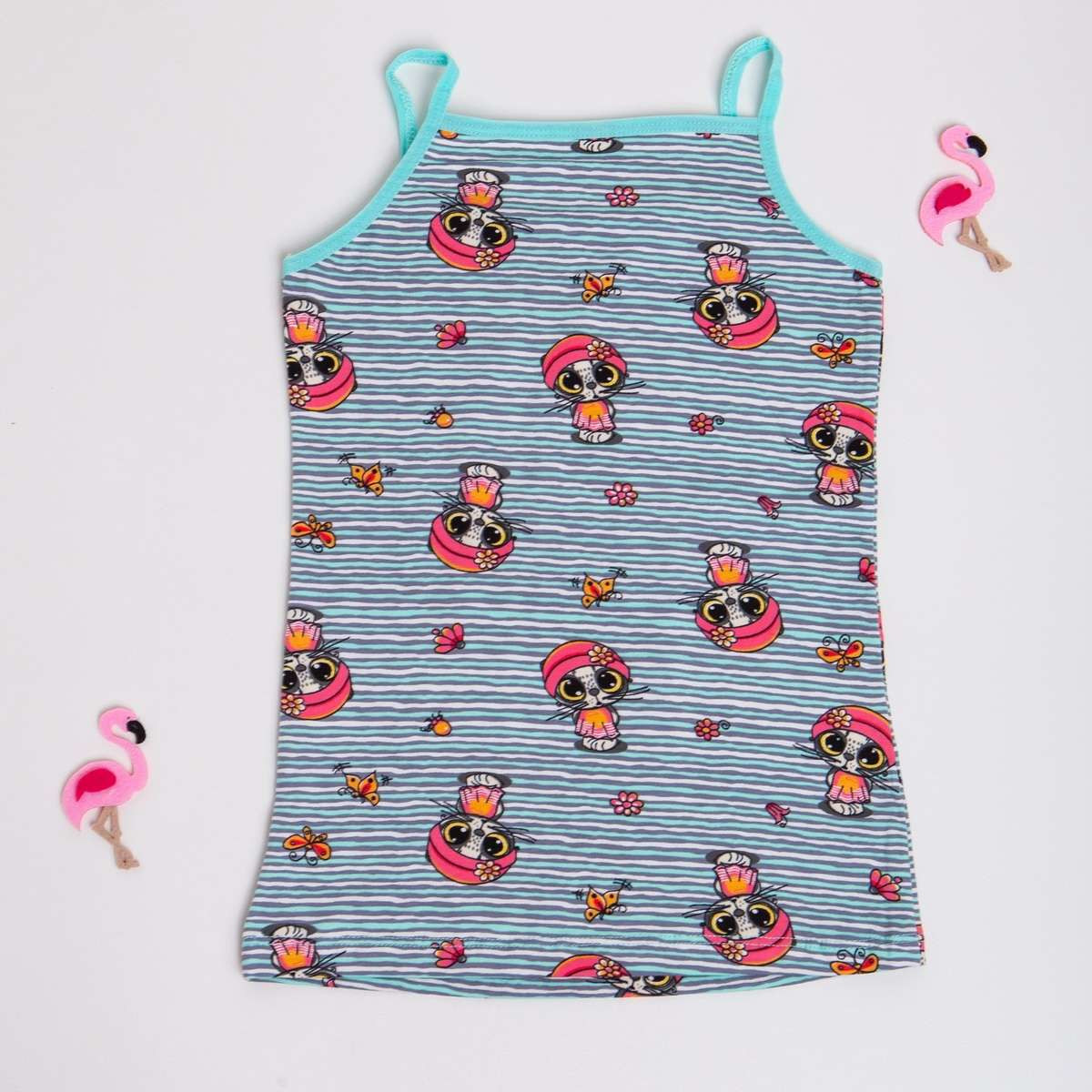 Майка на дівчинку - тонка бретель - Смужки