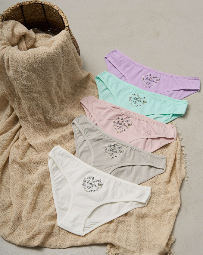 Трусики жіночі, пастель - сердечко із метеликів