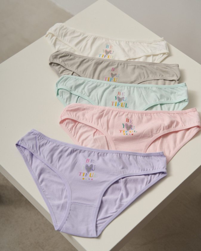Светлые хлопковые женские трусики - Beаutiful