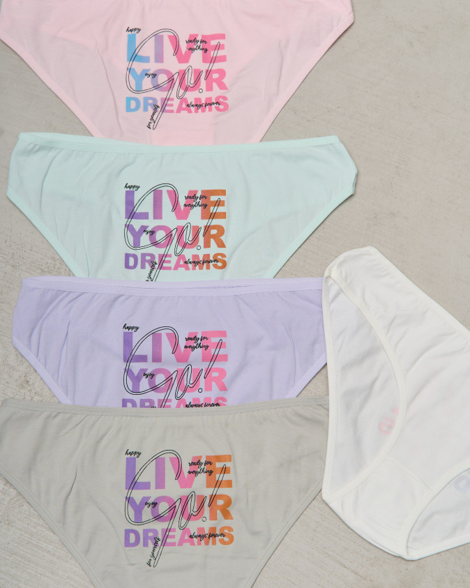 Трусики жіночі бавовняні - позаду із написом