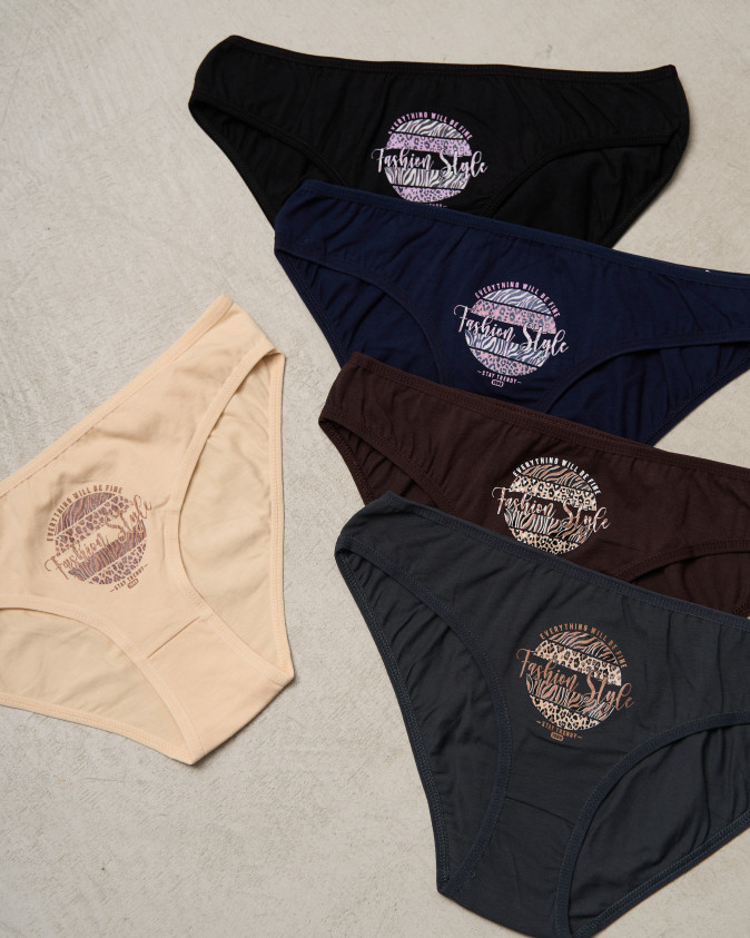 Жіночі трусики бавовна - темний мікс