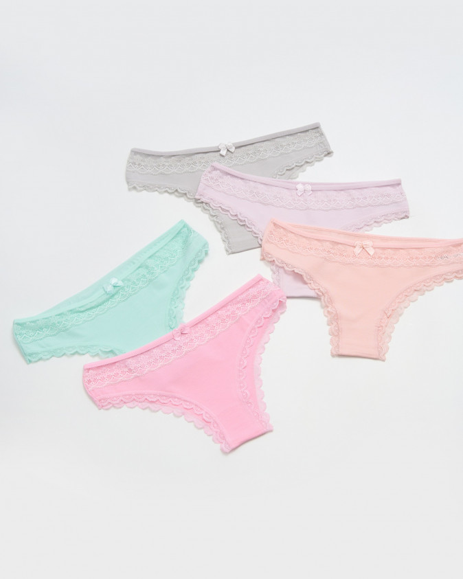 Американки із мереживом по ніжці - пастель