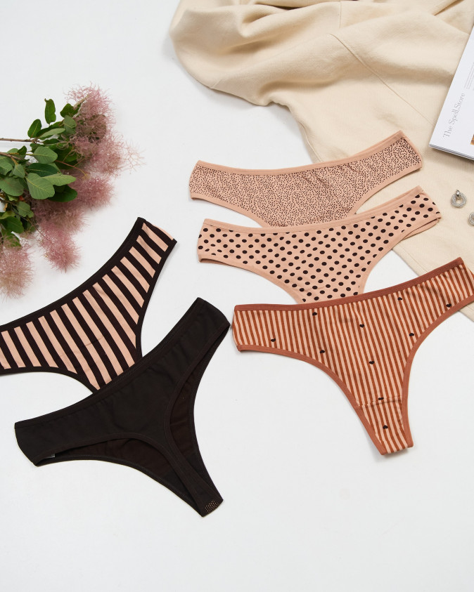 Стрінги жіночі Plus size - мікс принтів