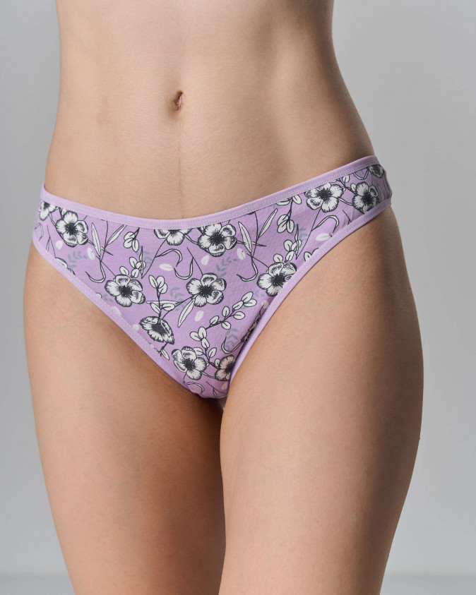 Жіночі стрінги з квітковим принтом