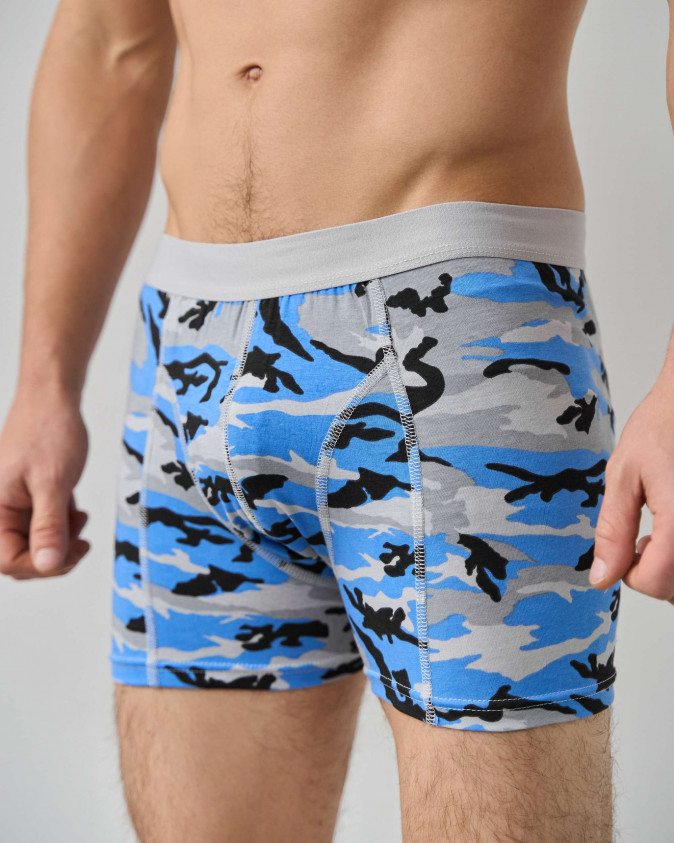 Чоловічі труси-боксери синій мілітарі - Tom John