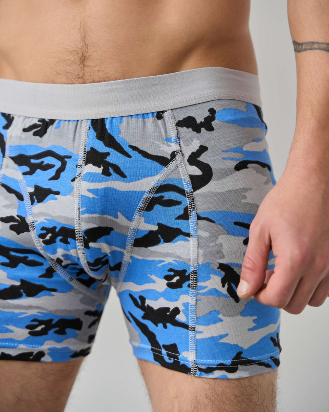 Чоловічі труси-боксери синій мілітарі - Tom John