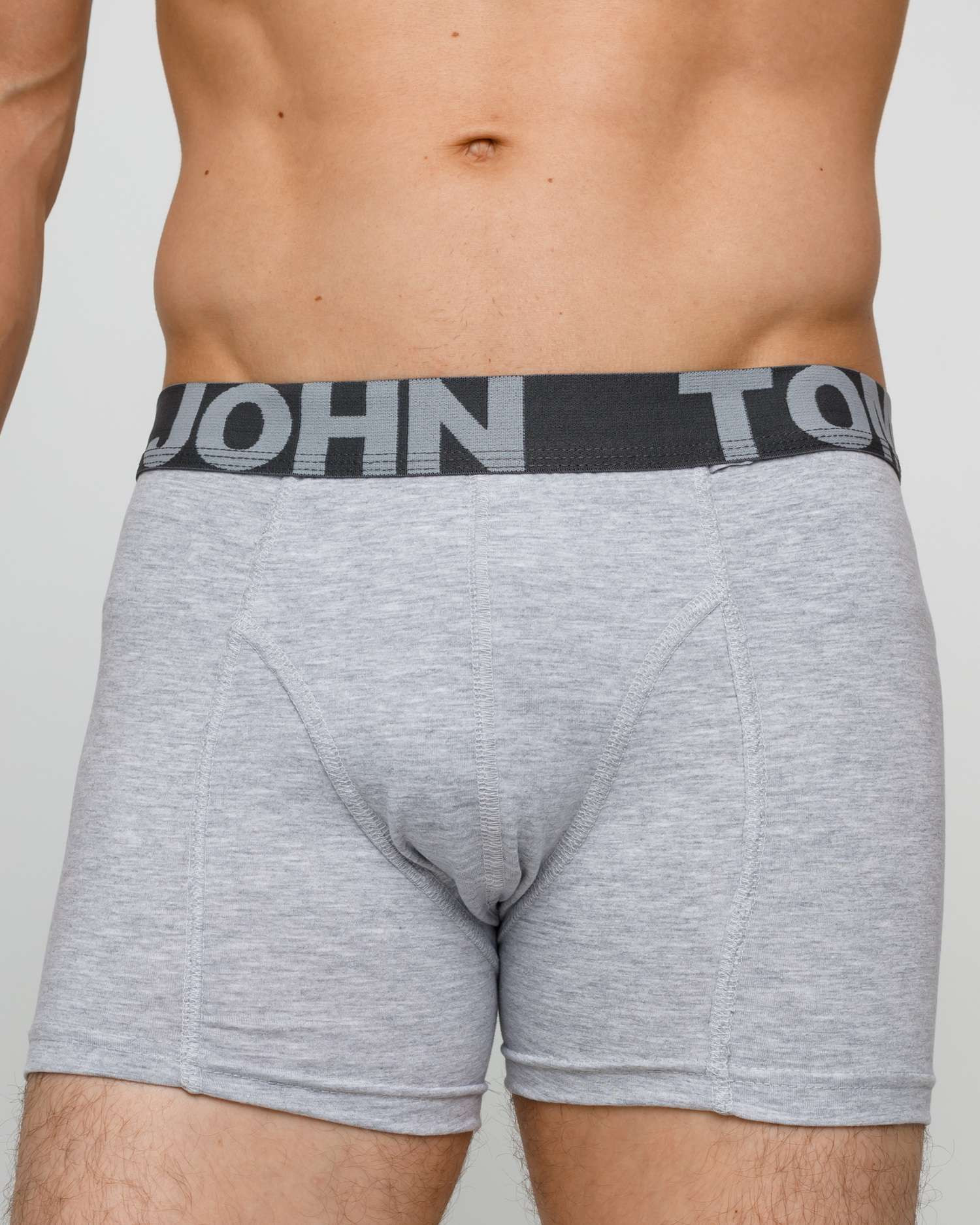 Труси-шорти чоловічі однотонні - Tom John - Сірі