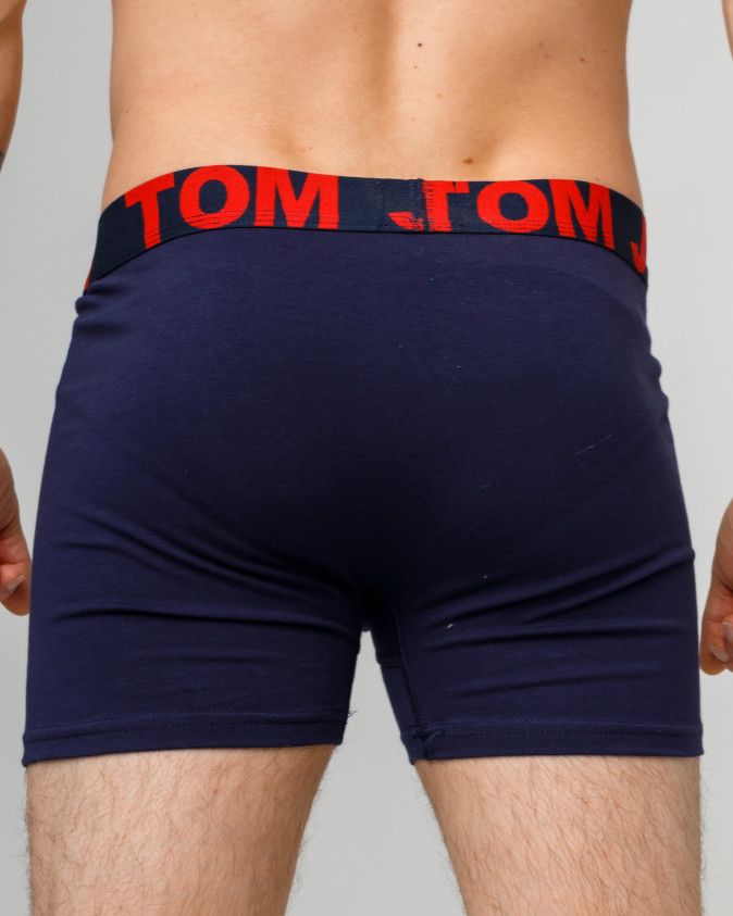 Труси-шорти чоловічі однотонні - Tom John - Темно-сині