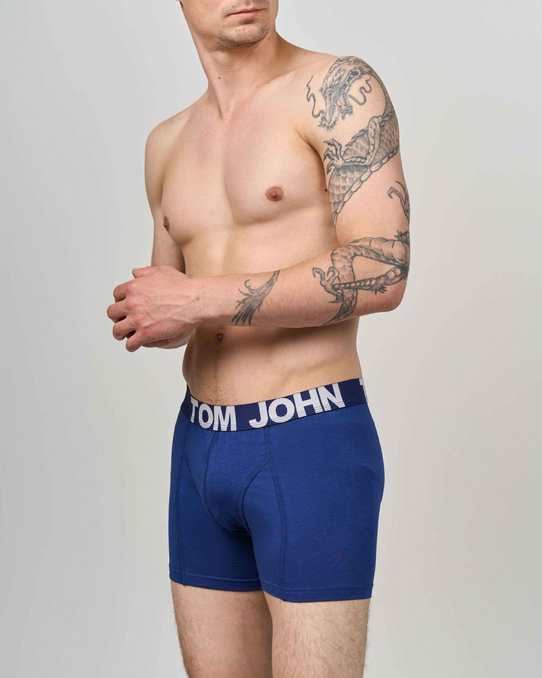 Труси-шорти чоловічі однотонні - Tom John - Сині