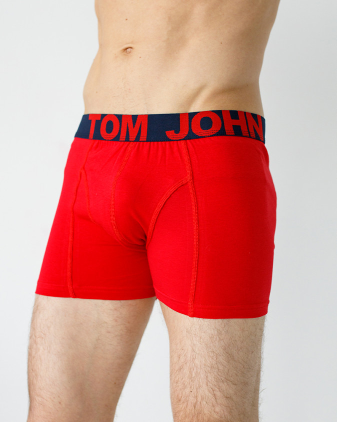 Труси-шорти чоловічі однотонні - Tom John - червоні