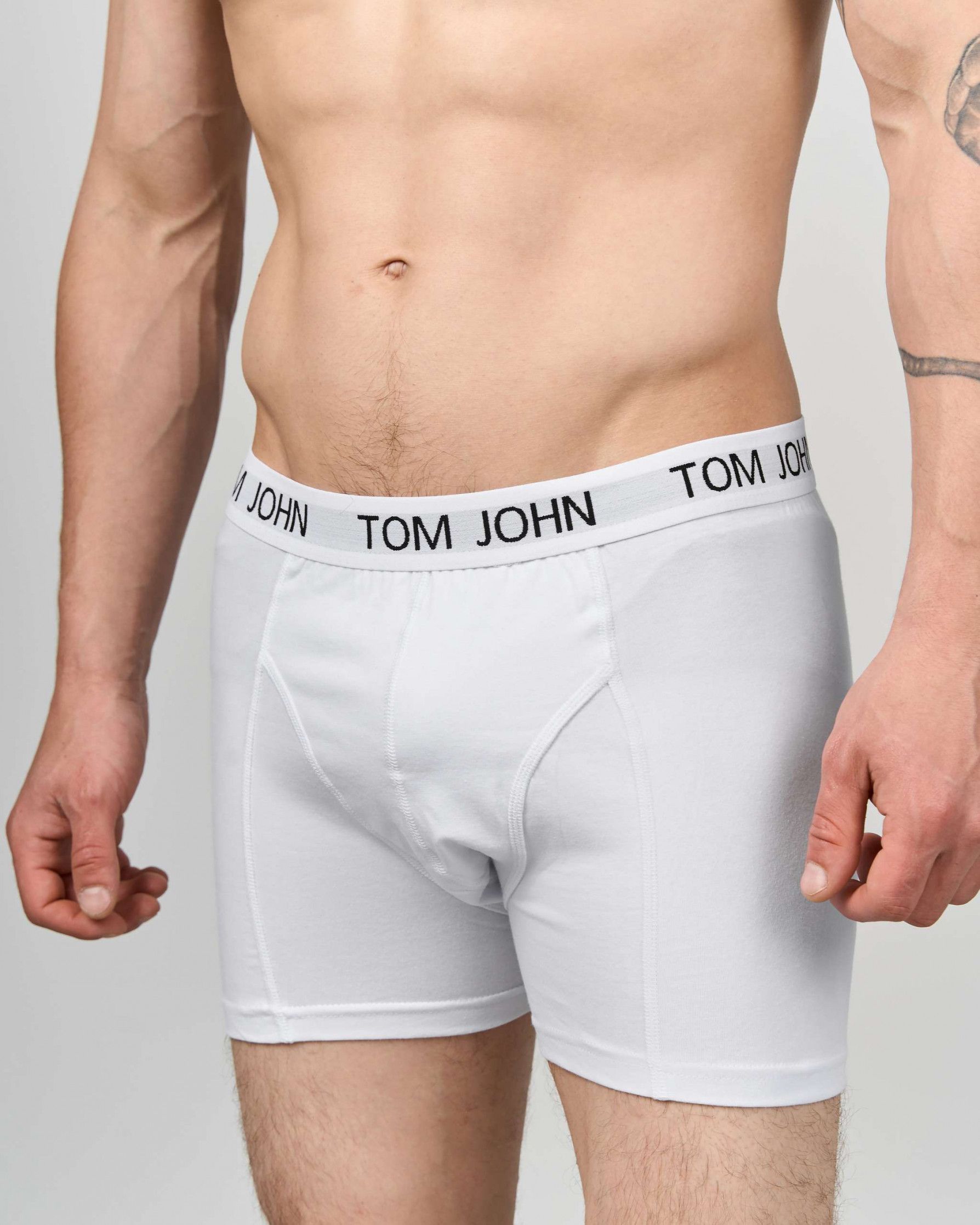 Труси-шорти однотонні чоловічі - Tom John - білі