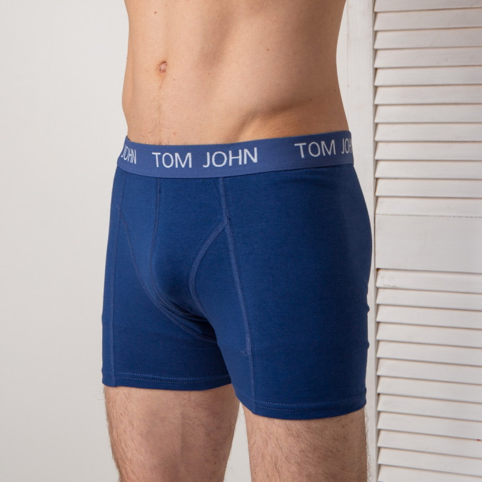 Труси-шорти чоловічі однотонні - Tom John - Джинс