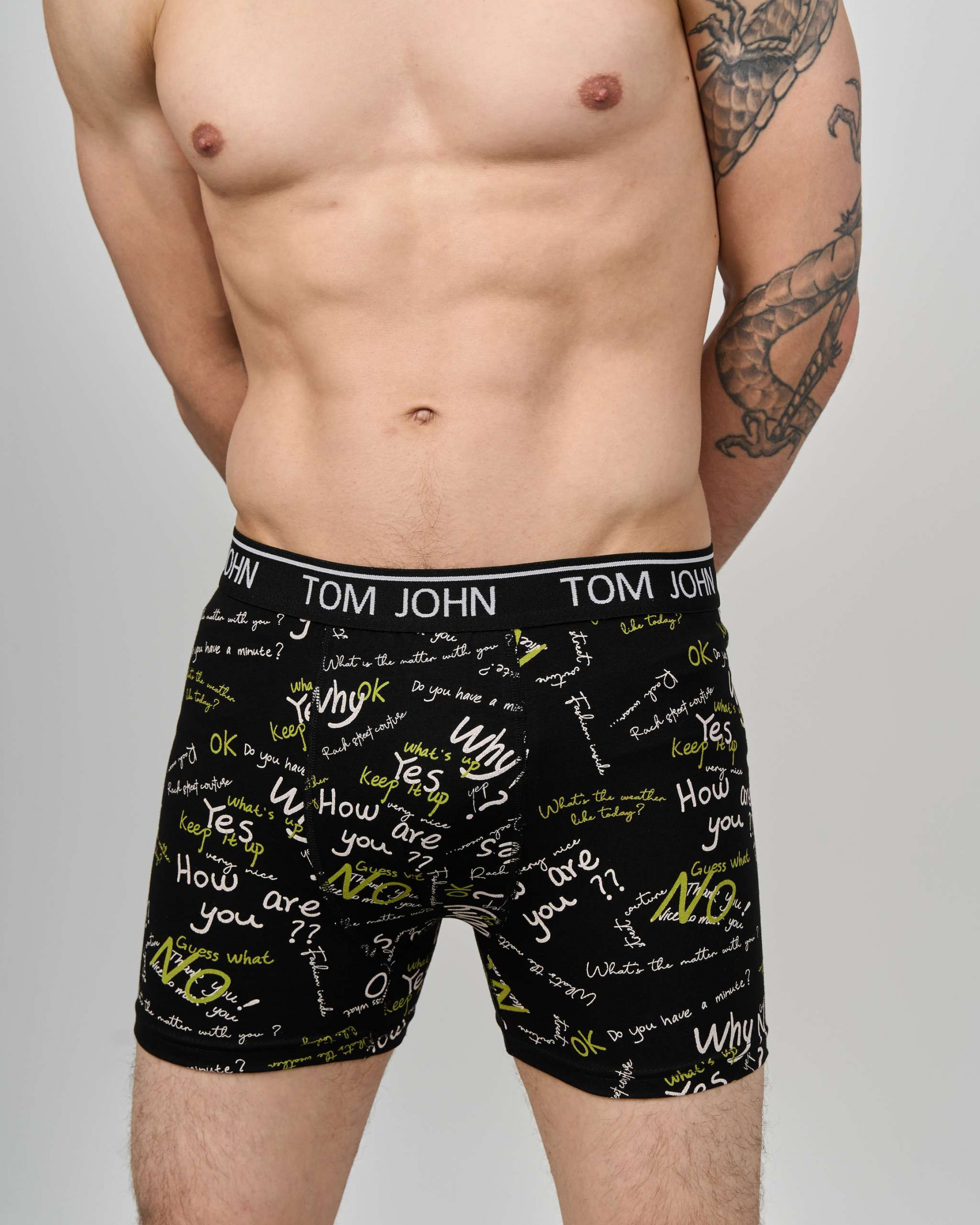 Боксери чоловічі Tom John - Дрібні написи