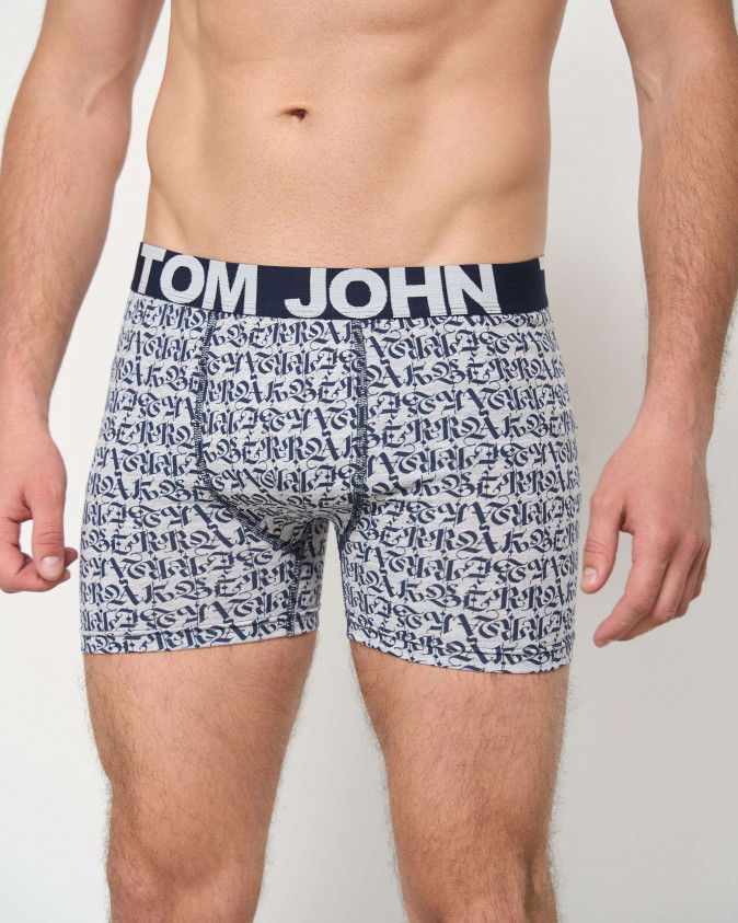 Боксери чоловічі Tom John - Сірі із літерами