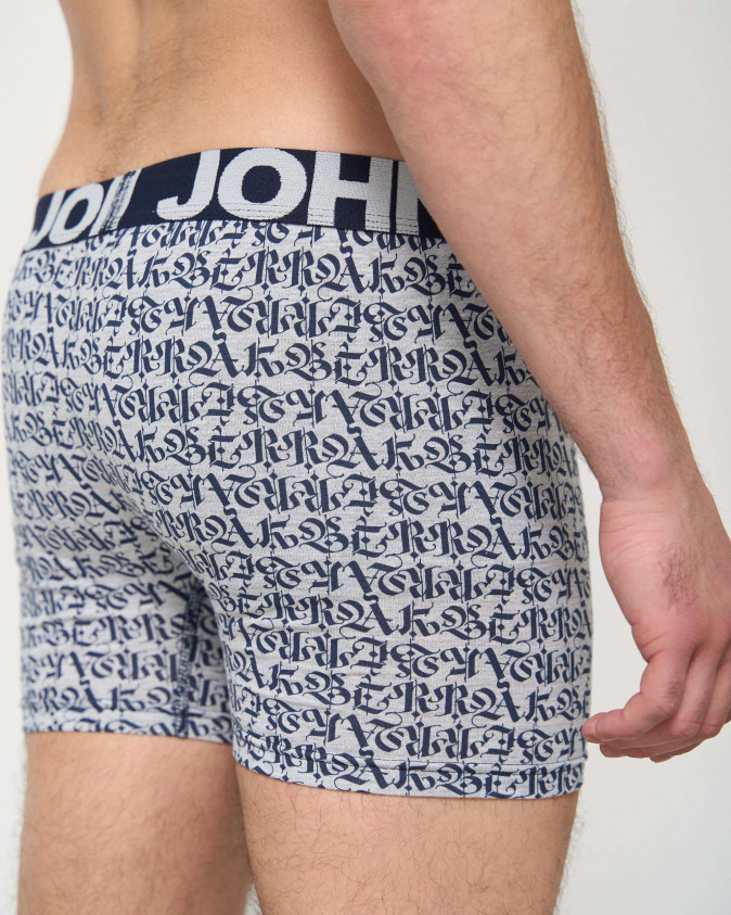 Боксери чоловічі Tom John - Сірі із літерами