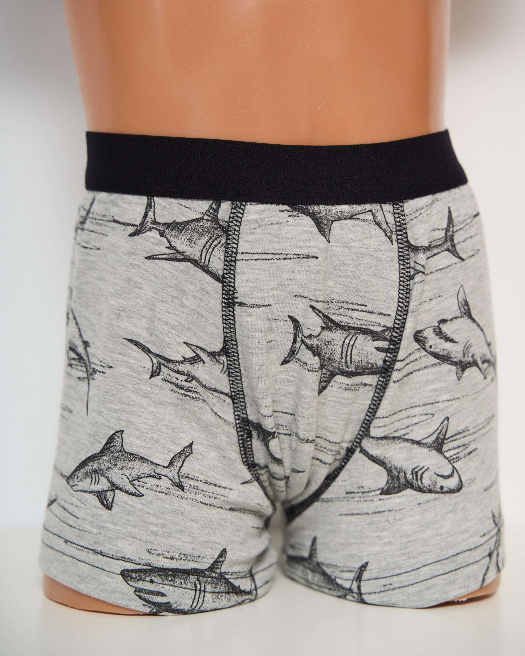 Боксеры подростковые на мальчика - Динозавры и акулы 6 шт.