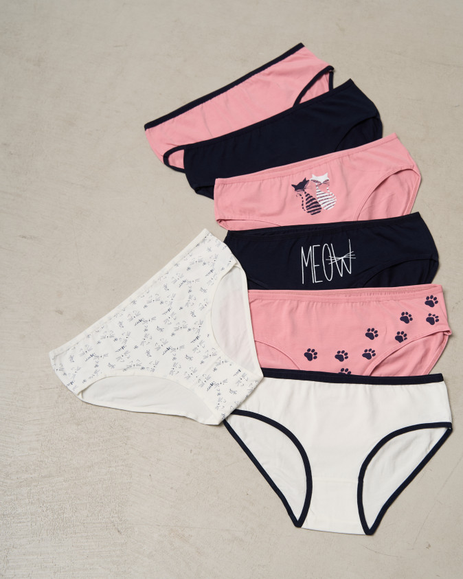 Набір жіночих трусиків неделек Plus Size - 7 шт. - 24725