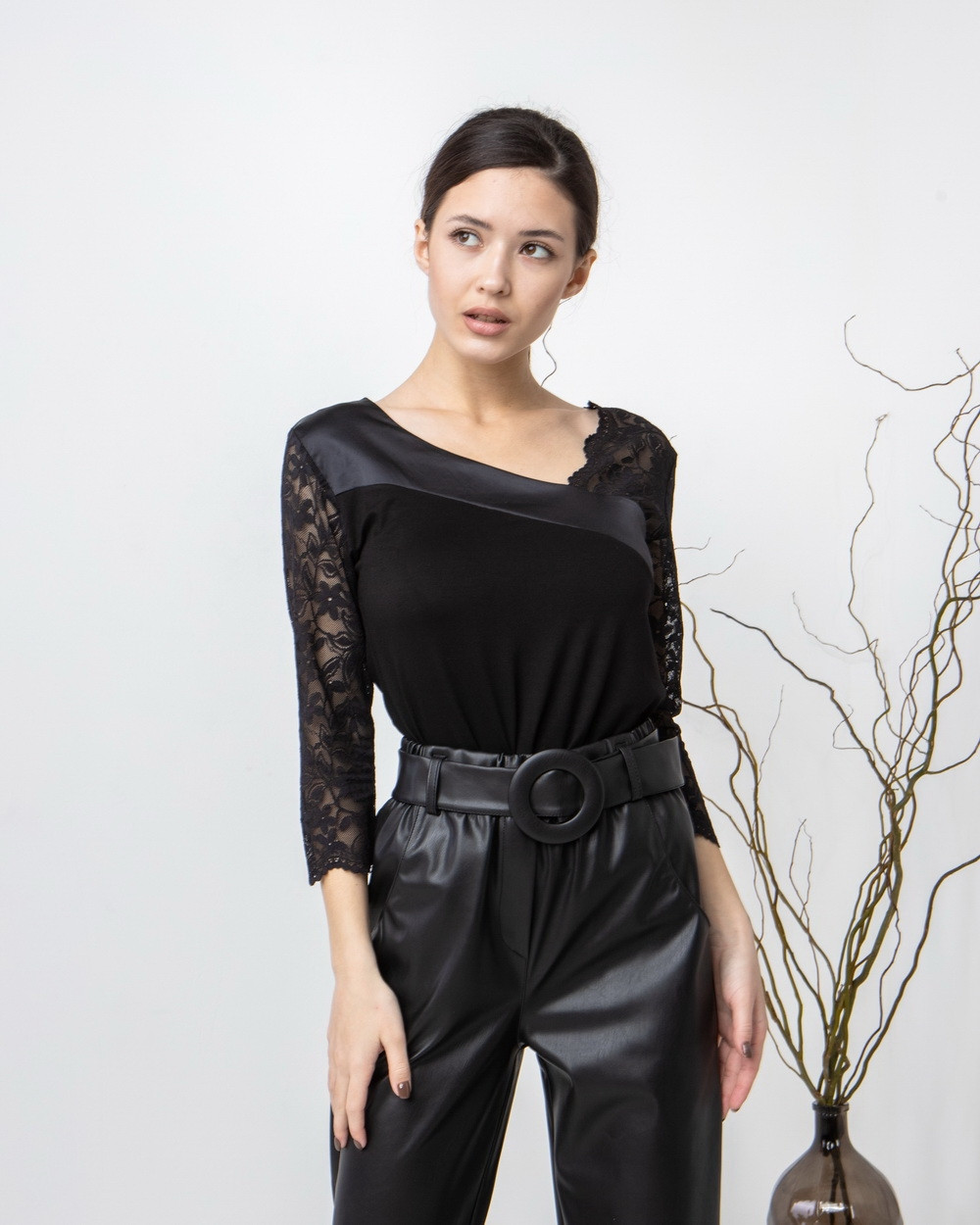 Віскозна футболка з асиметричним вирізом, Ozkan