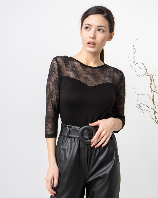 Жіноча футболка з рукавами, сіточка - Ozkan